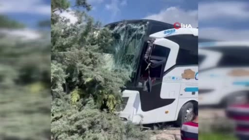 Mardin'de yolcu otobüsü bir evin bahçesine girdi