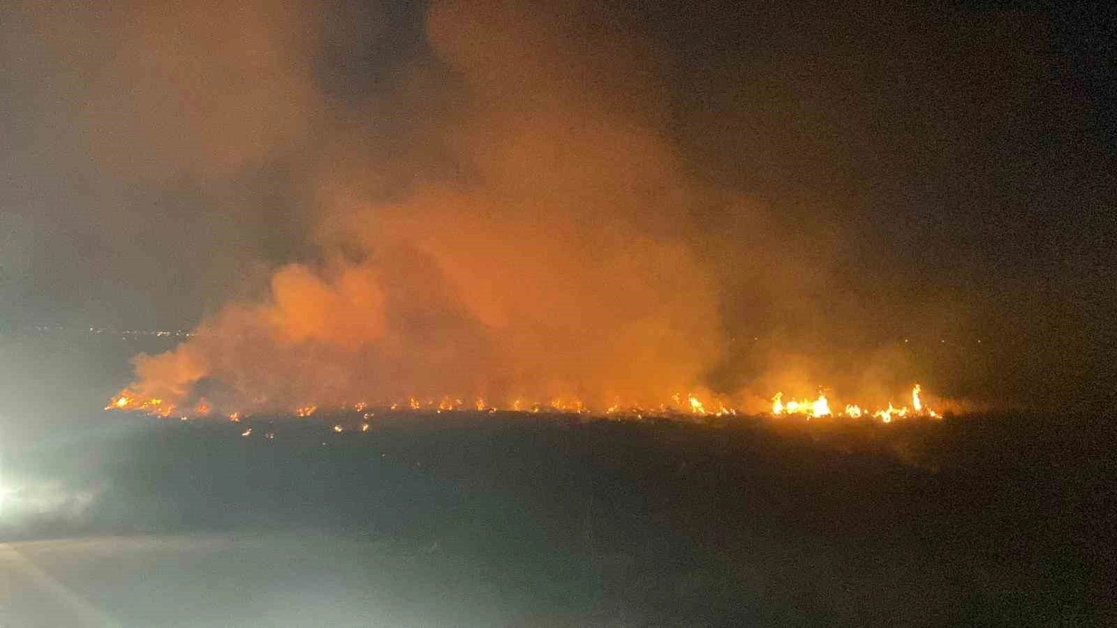 Erzincan’da örtü yangını itfaiyenin müdahalesiyle söndürüldü