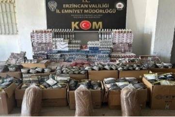 Erzincan’da 1 milyon 250 bin TL değerinde kaçak ürünler ele geçirildi