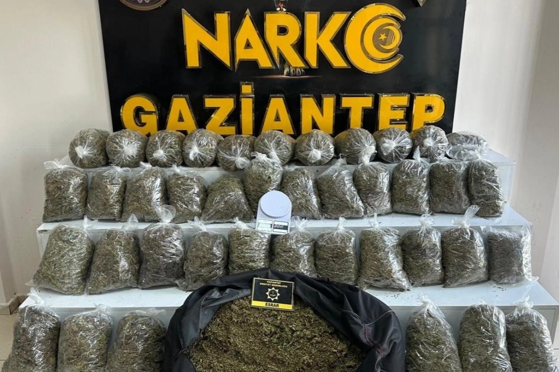 Gaziantep’te 56 kilo esrar ele geçirildi