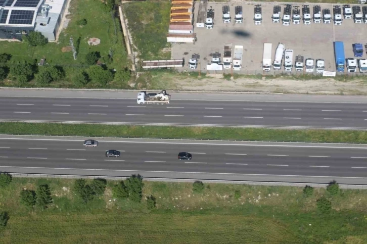 Sürücüler dikkat, artan trafik kazasına karşı karayolları havadan denetleniyor