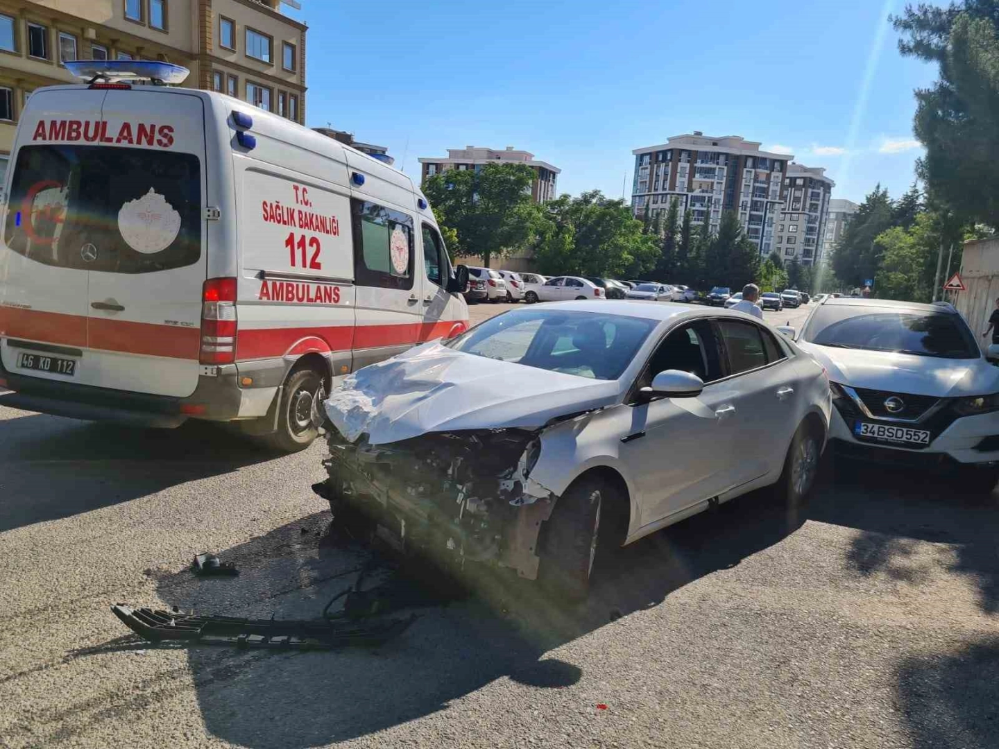 Kahramanmaraş’ta zincirleme trafik kazası: 3 yaralı