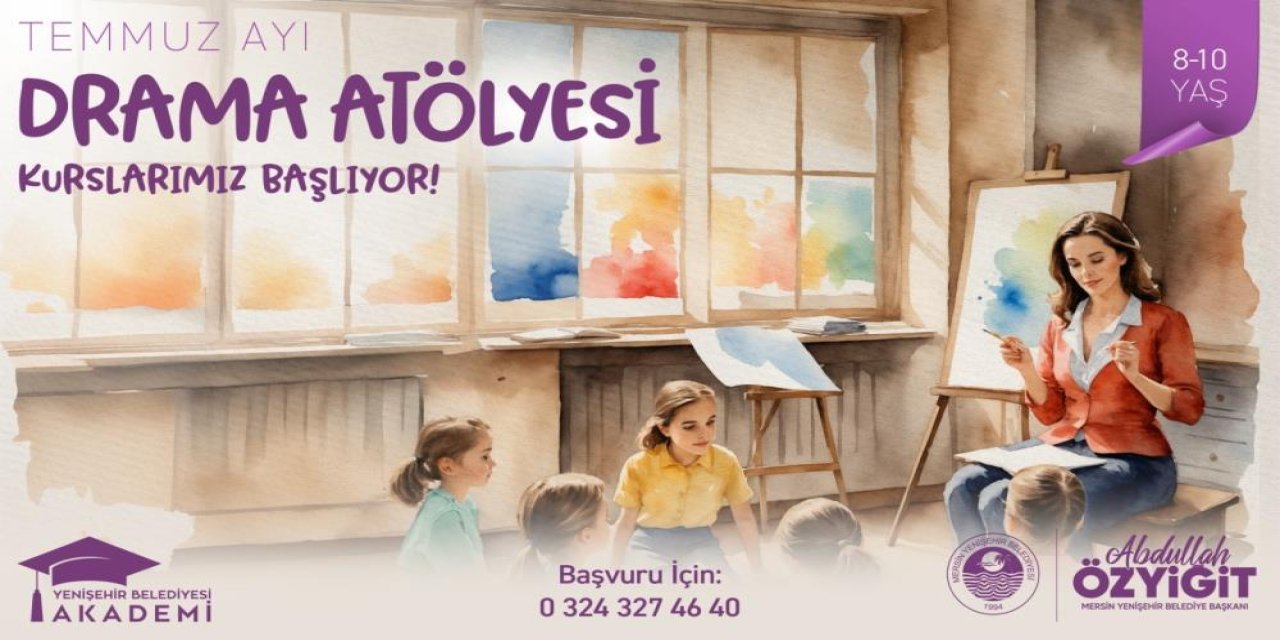 Mersin Yenişehir Belediyesinden çocuklara özel drama kursu