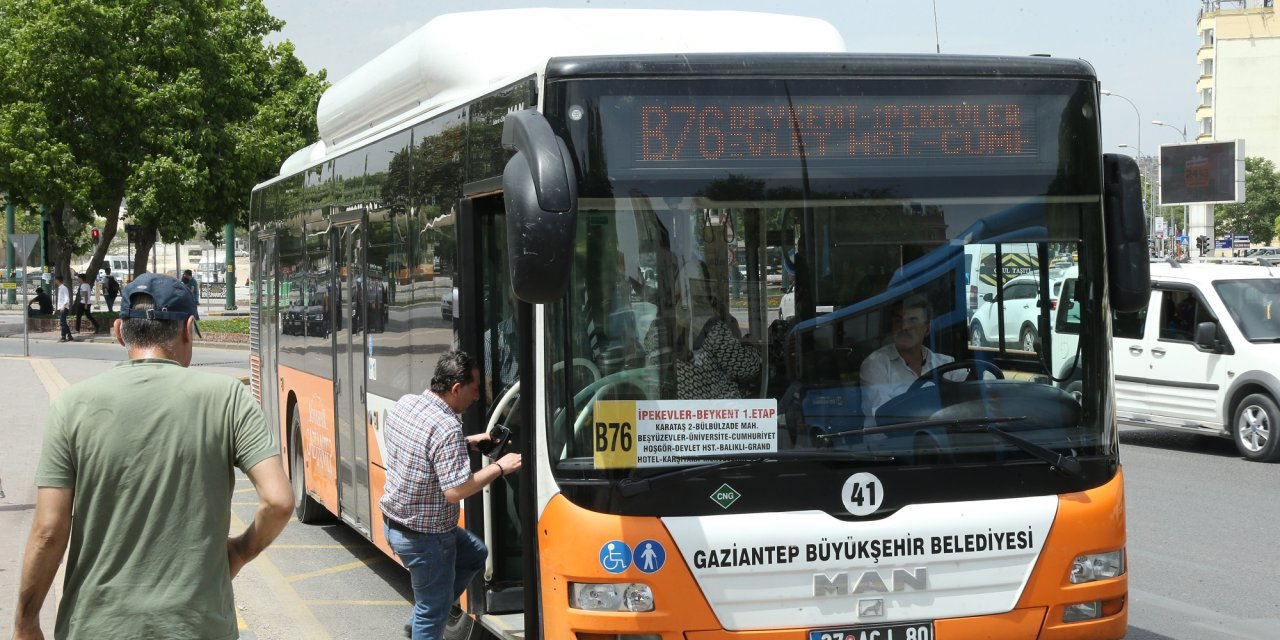 Gaziantep’te yarın toplu taşıma ücretsiz