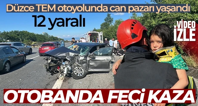 TEM Otoyol da feci kaza, 12 yaralı var