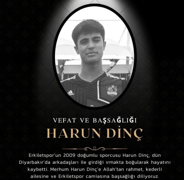 Diyarbakır'da  futbolcu ırmakta boğularak can verdi