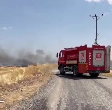 Adıyaman da anız yangını