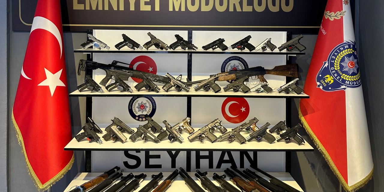 Polis, Adana'da 56 silah ele geçirildi, 207 suçlu yakalandı