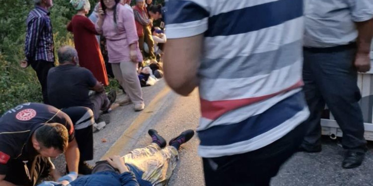 Hendek ilçesinde kontrolden çıkan kamyonet yan yattı: 8 yaralı