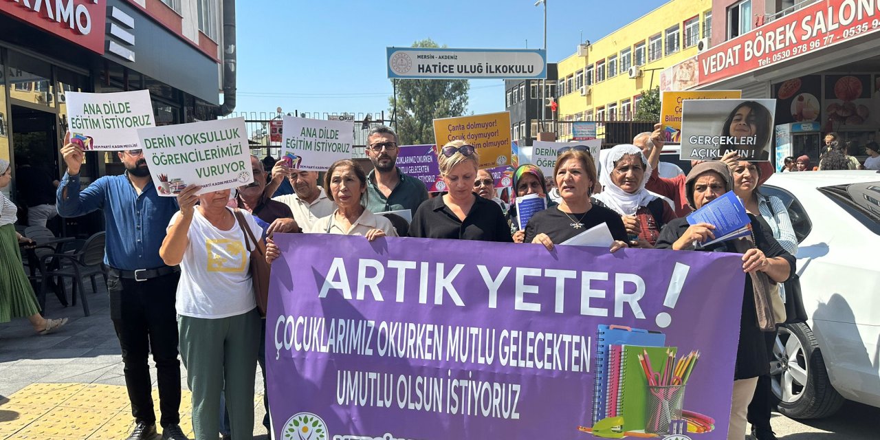 DEM Parti Mersin’de parasız ve ana dilde eğitim istedi