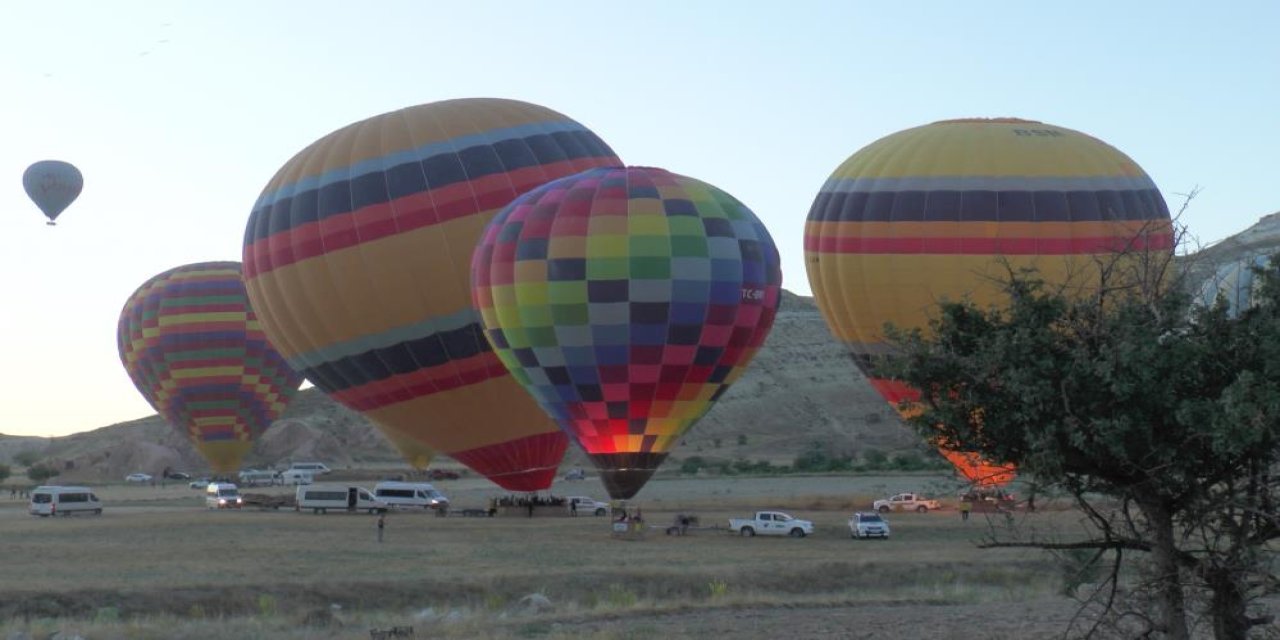 Kapadokya'da balon turları iptal edildi