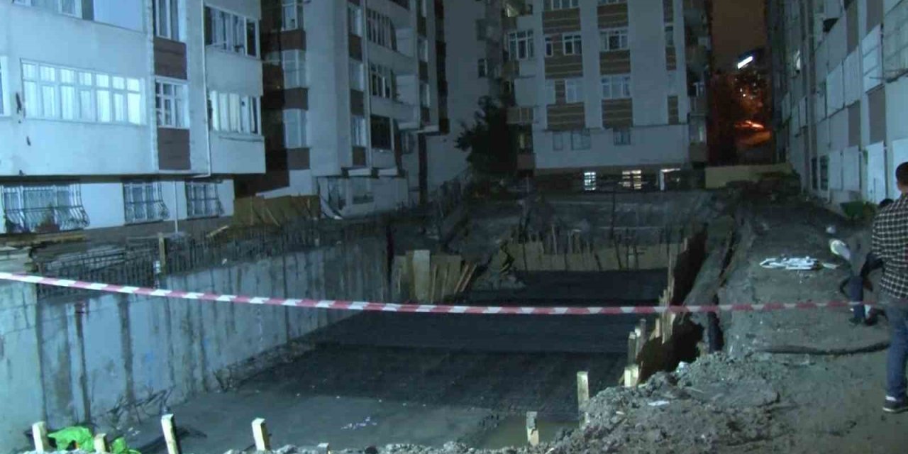 Küçükçekmece’de toprak kayması oldu