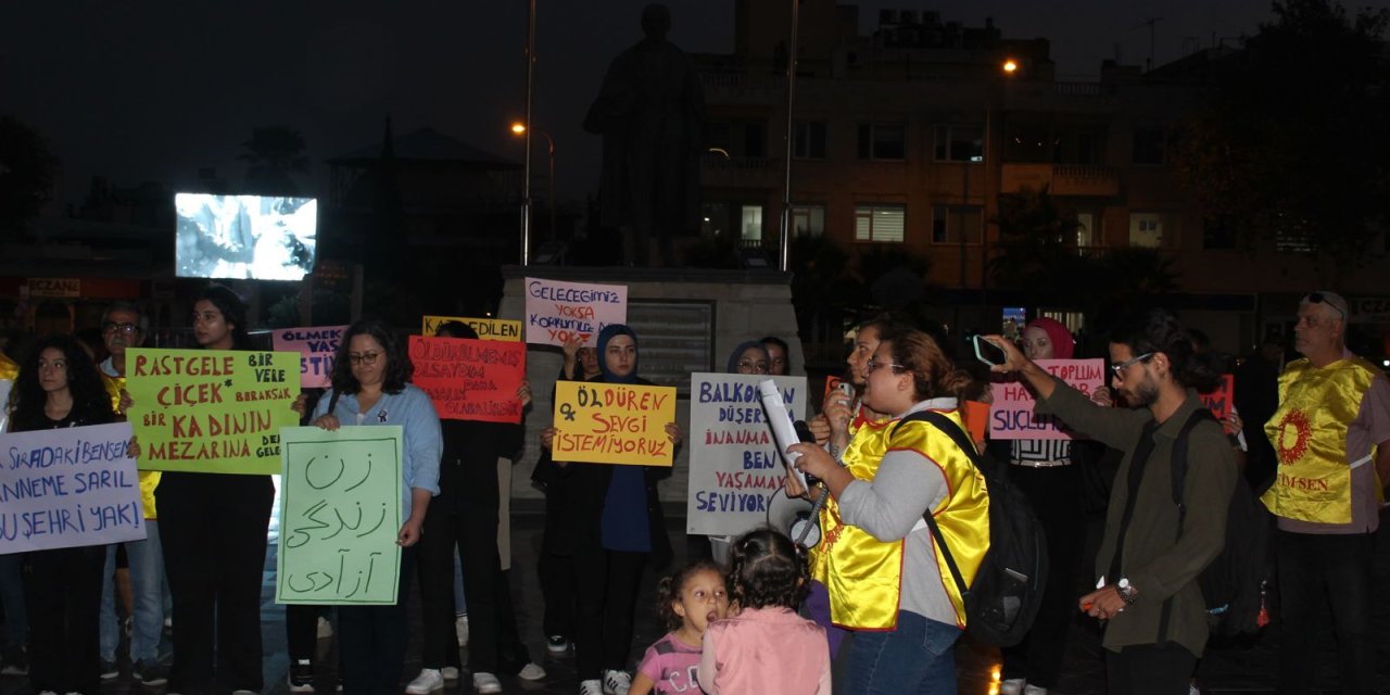 Kilis'te kadınlar meydana indi; Cezasızlık kadınları öldürüyor