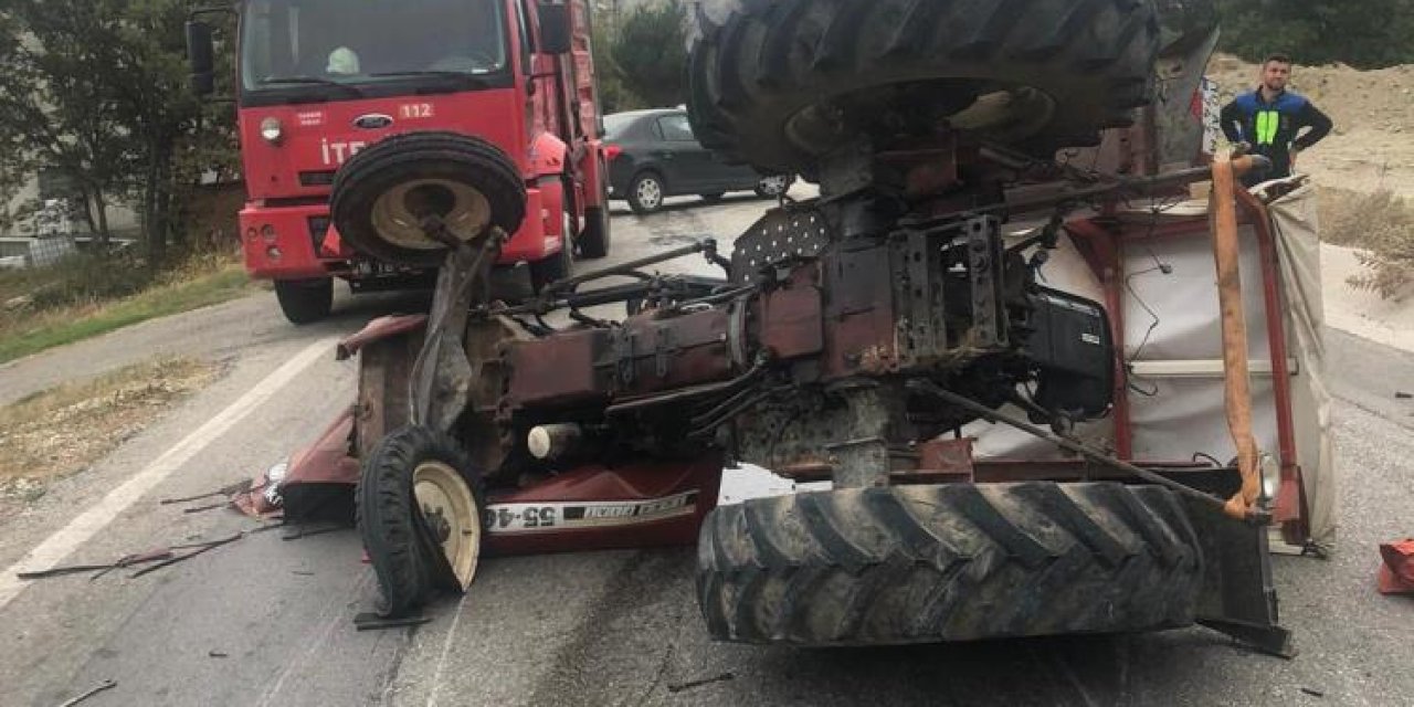 Servisten indirilen öğrencilerin bindiği traktör kaza yaptı, çok sayıda öğrenci yaralandı