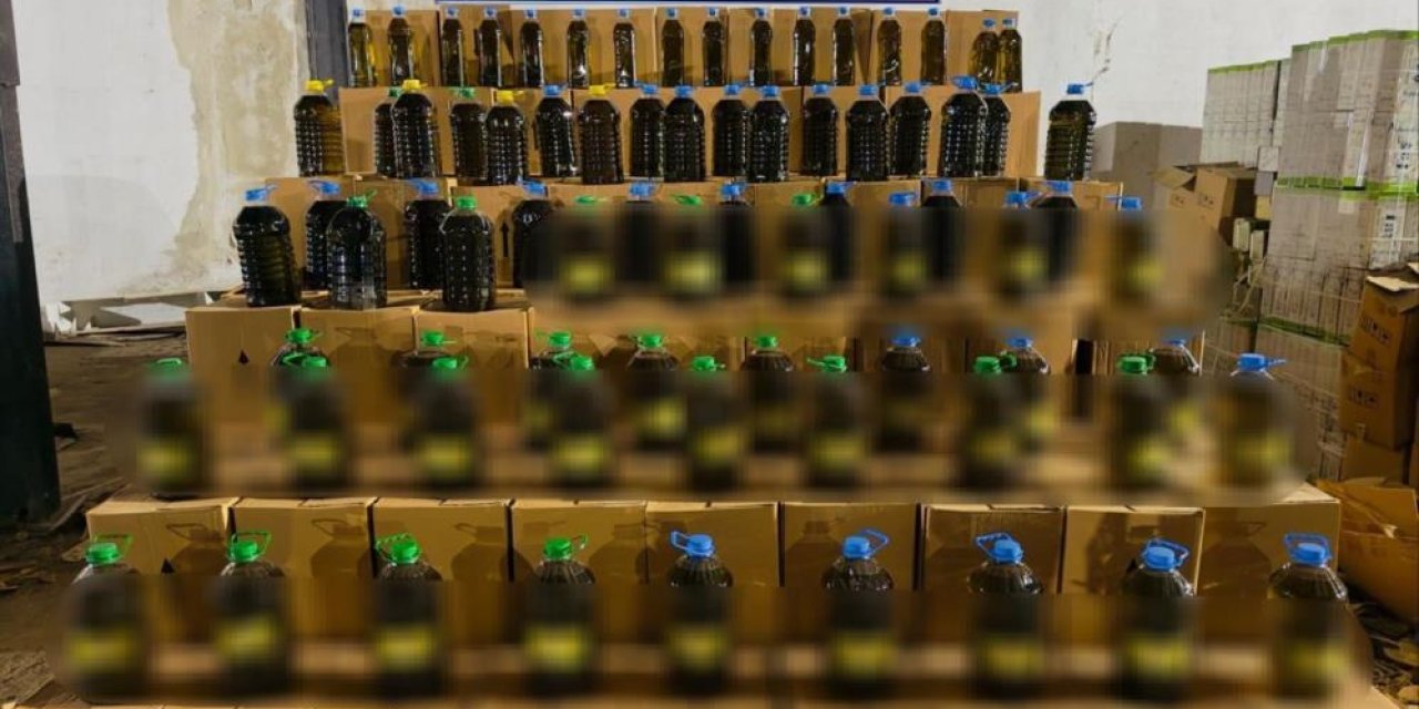 Tonlarca sahte zeytinyağı ele geçirildi