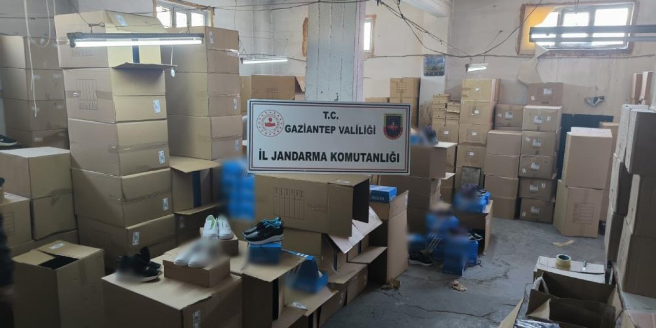 Gaziantep’te sahte ayakkabı operasyonu