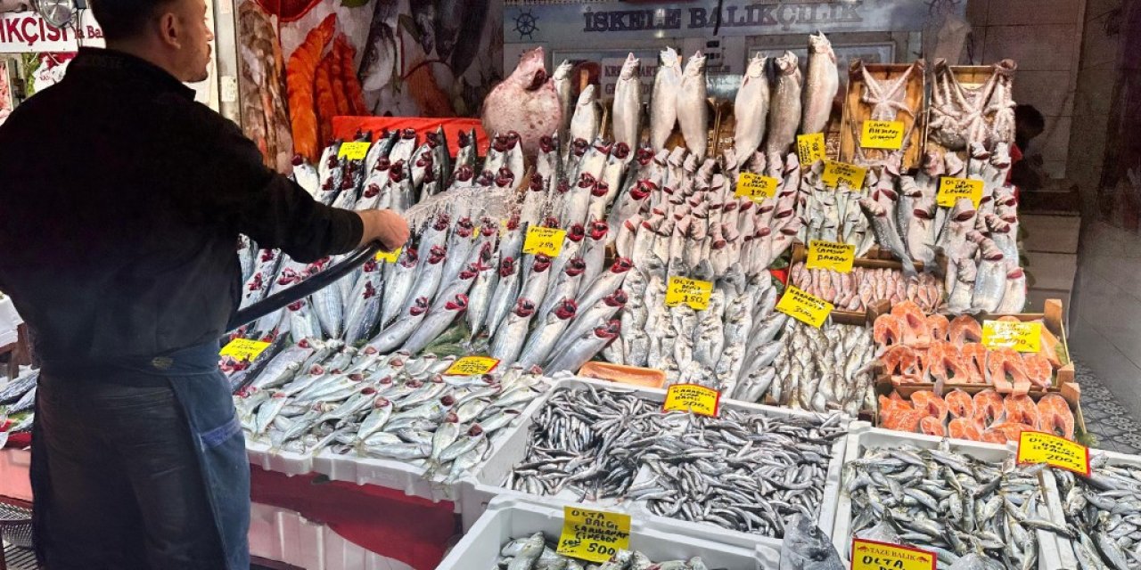 Balık tezgahlarında palamut yerini hamsi ve çinekop bıraktı