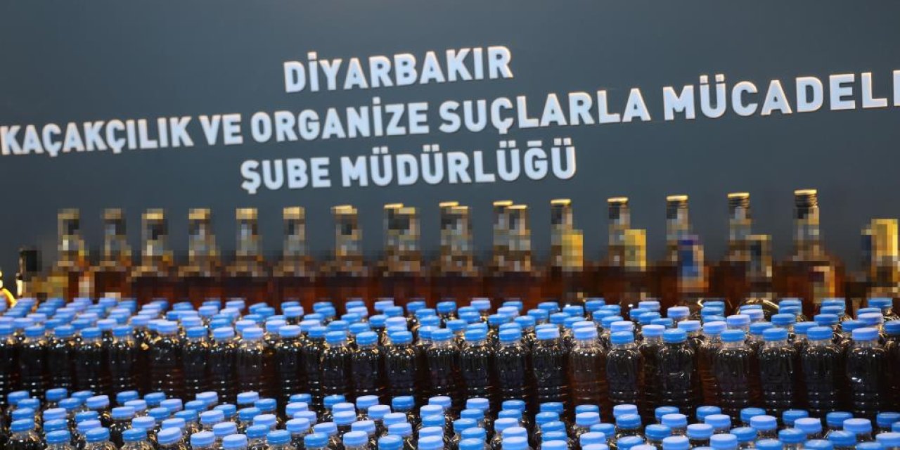 Diyarbakır’da binlerce şişe kaçak alkollü içecek ele geçirildi
