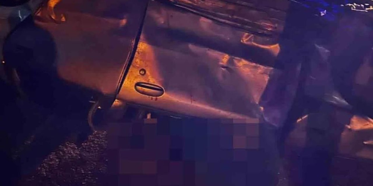 Kontrolden çıkan otomobil ağaca çarptı :1 ölü 3 yaralı