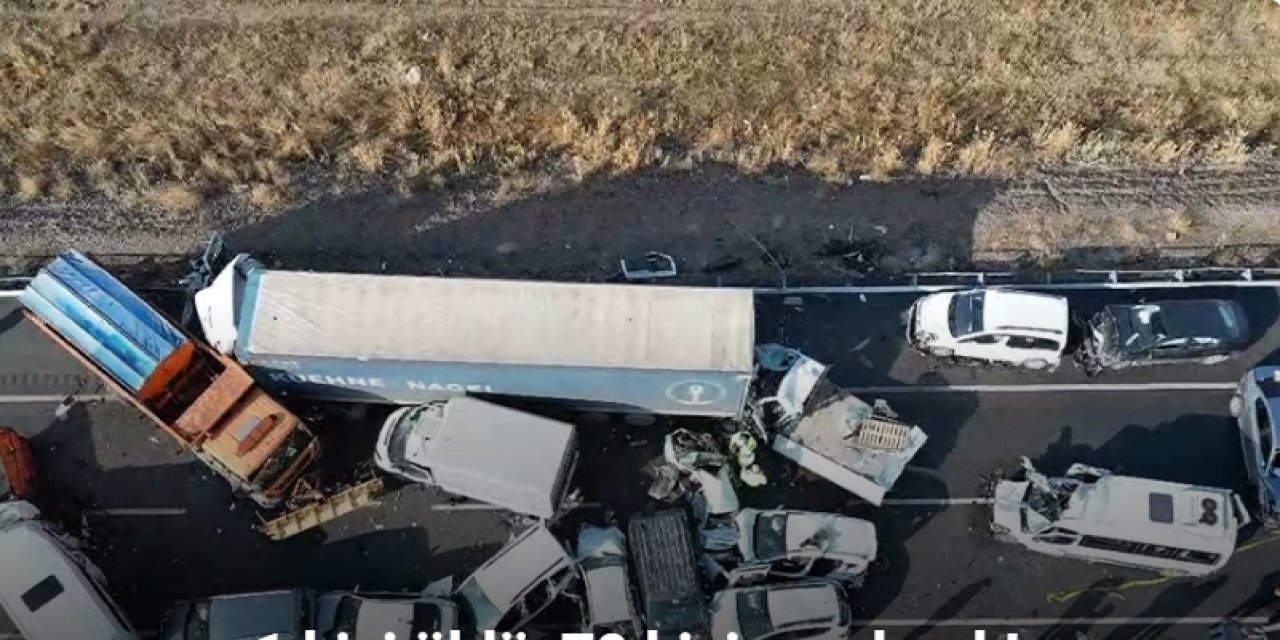 Van’daki zincirleme trafik kazalarına 35 araç karıştı