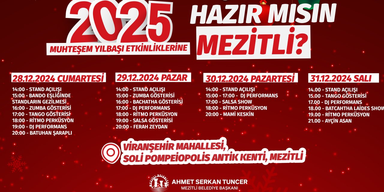 Mezitli Belediyesi'nden Büyük Yılbaşı hazırlığı