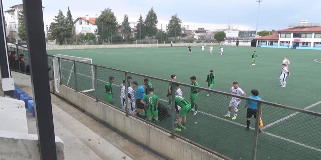 Yeşil sahada korku dolu anlar