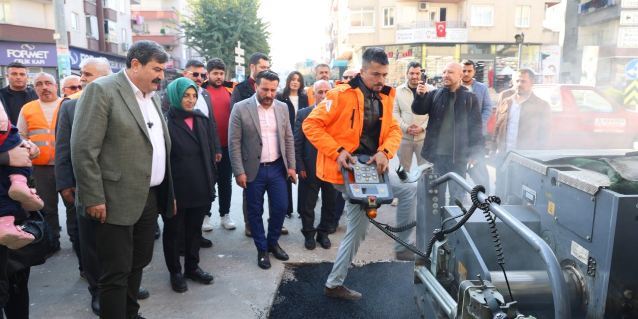 Toroslar 'da ulaşımda konforu artıran yol çalışması