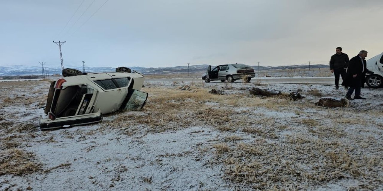 Otomobil şarampole yuvarlandı, çok sayıda yaralı var