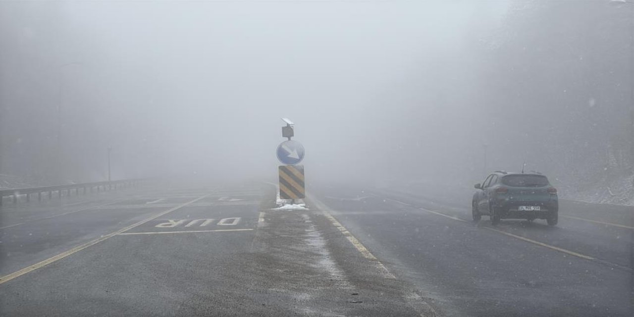 Bolu Dağı’nda görüş mesafesi 30 metreye kadar düştü