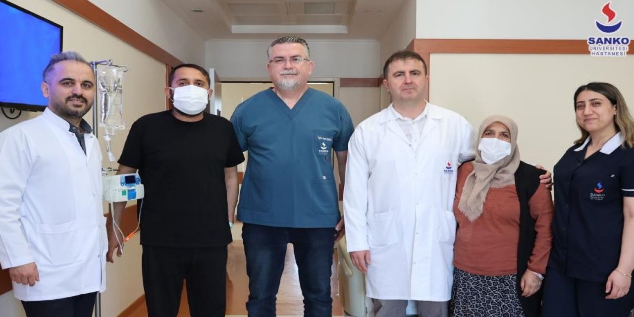 SANKO Üniversitesi Hastanesi’nde anneden oğluna ikinci hayat