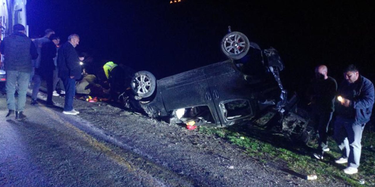 Rize’de feci kaza takla atan araçta 3 ölü, 2 yaralı