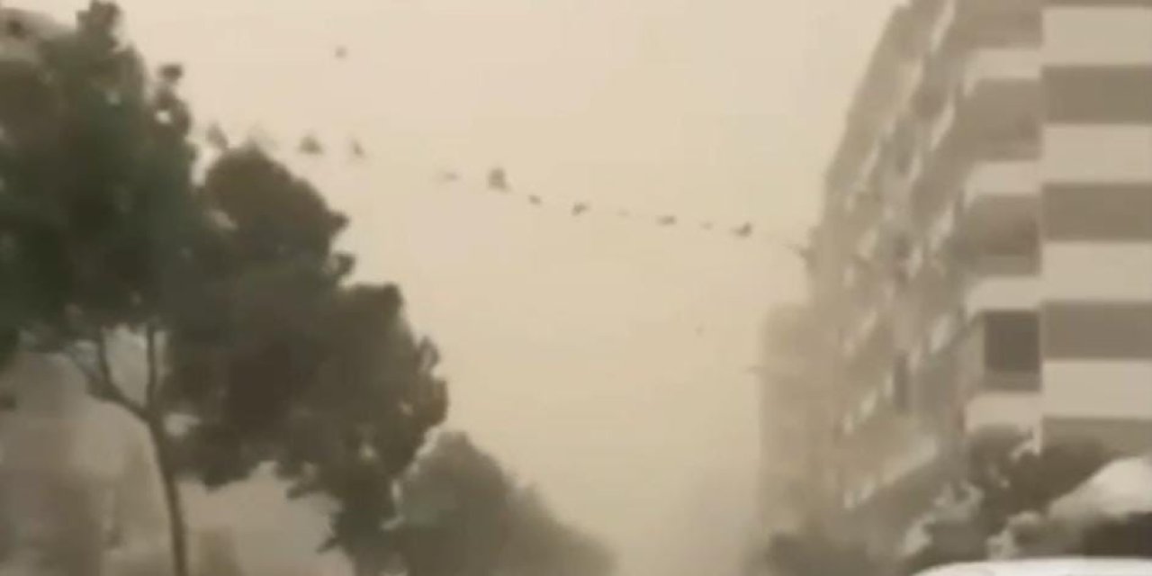 Şanlıurfa’da fırtına trafiği zora soktu