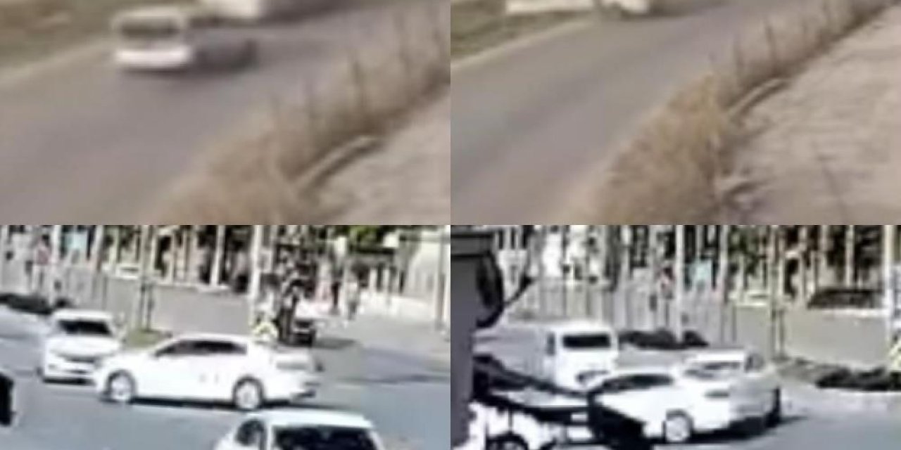 Mersin'de kaza anları kamerada: 1 ölü, 6 yaralı