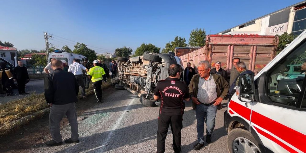 İşçi servisi ile otomobil çarpıştı: 12 yaralı