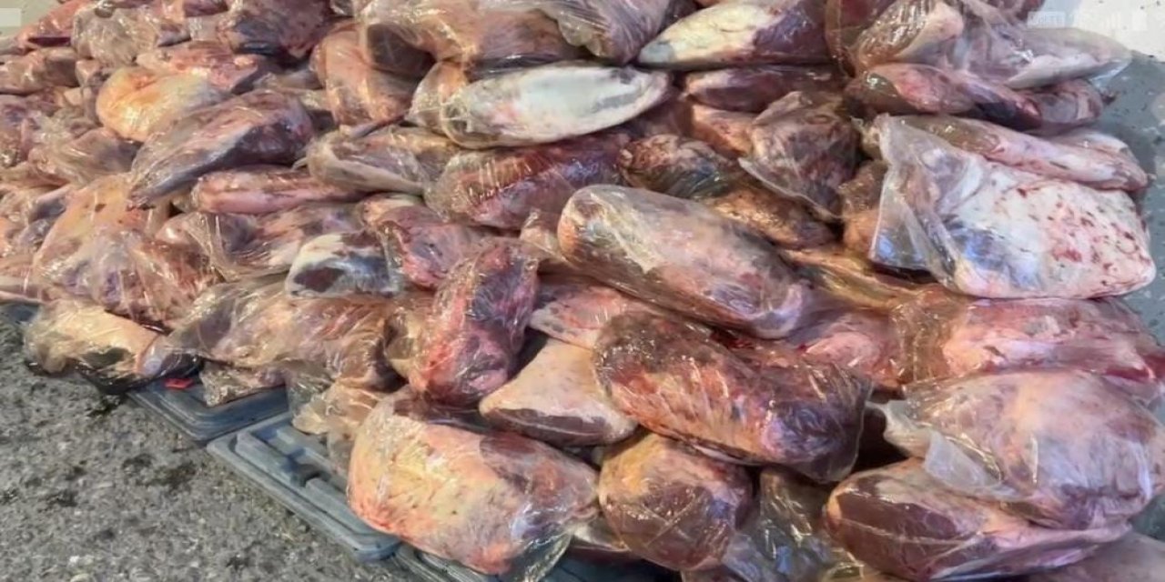 Şanlıurfa'da tonlarca mühürsüz et ele geçirdi