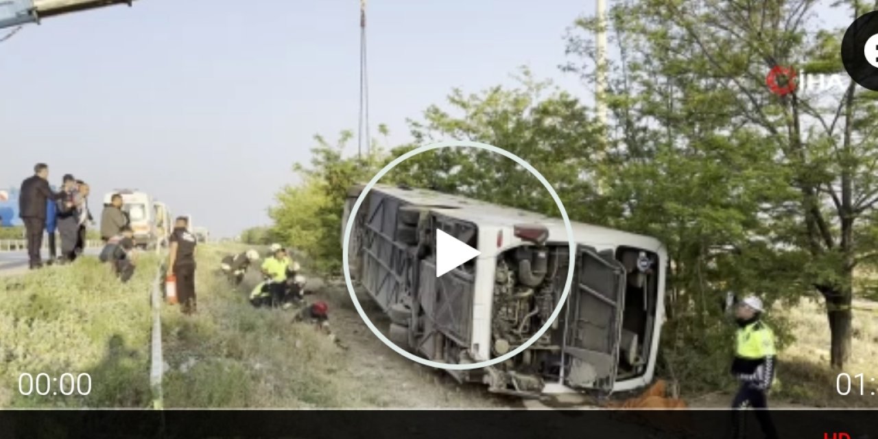 Adana-Konya yolunda otobüs kazası 1 ölü 26 yaralı