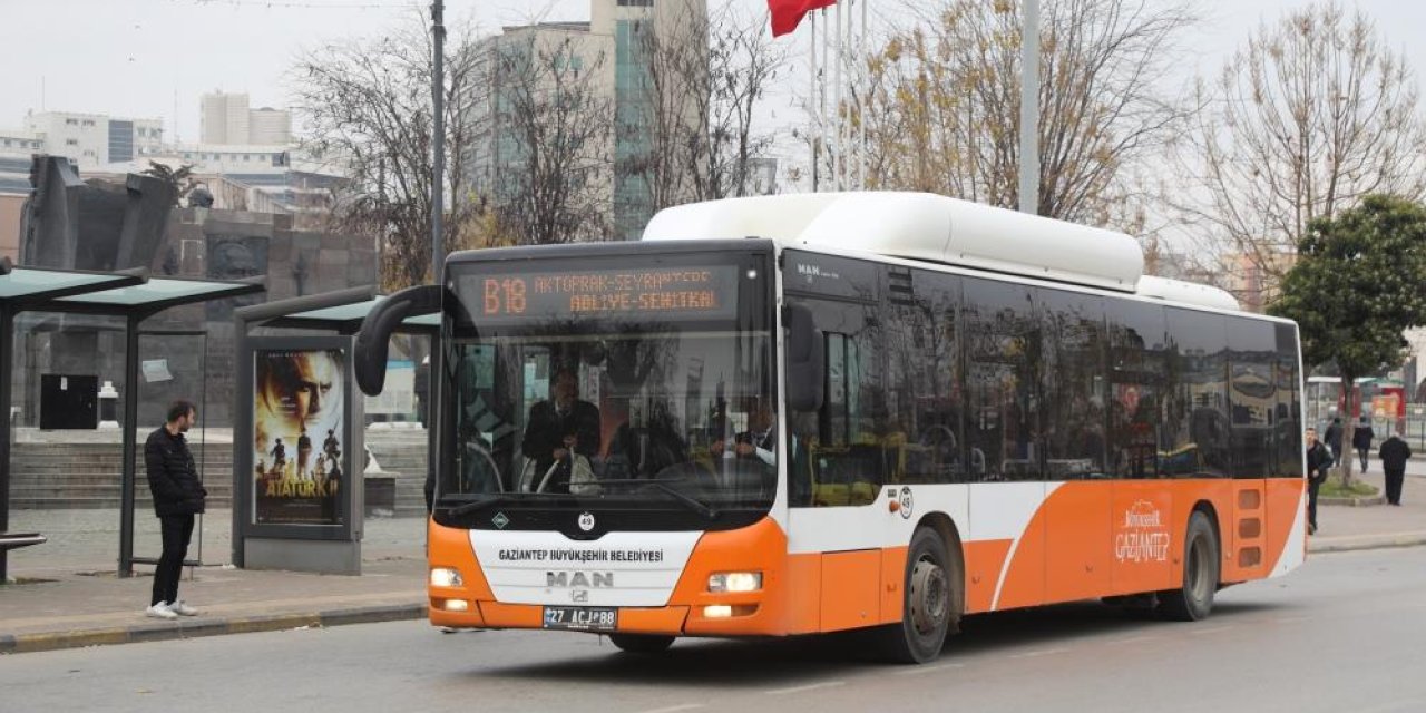 Gaziantep'te toplu taşımalar ücretsiz oldu
