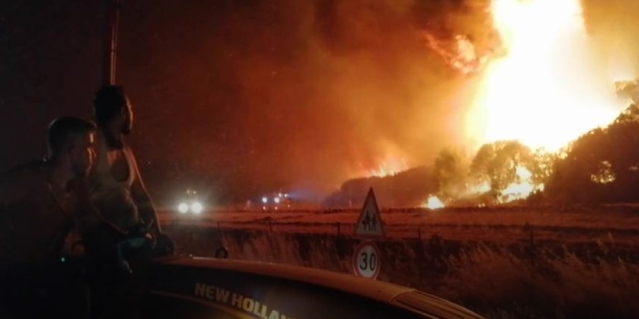 Buca da orman yangını hızla büyüyor