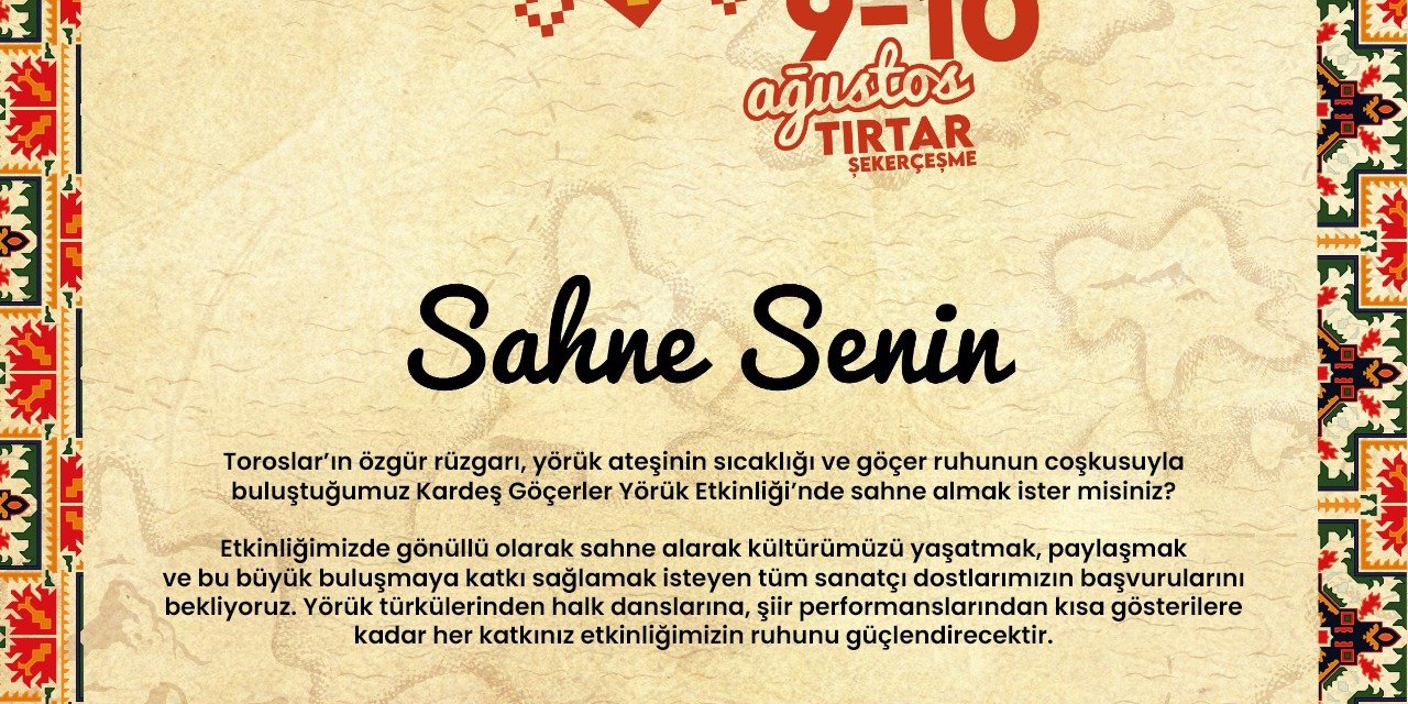 Toroslar’da Yörük rüzgarı esiyor, kardeş göçerler etkinliği için geri sayım başladı