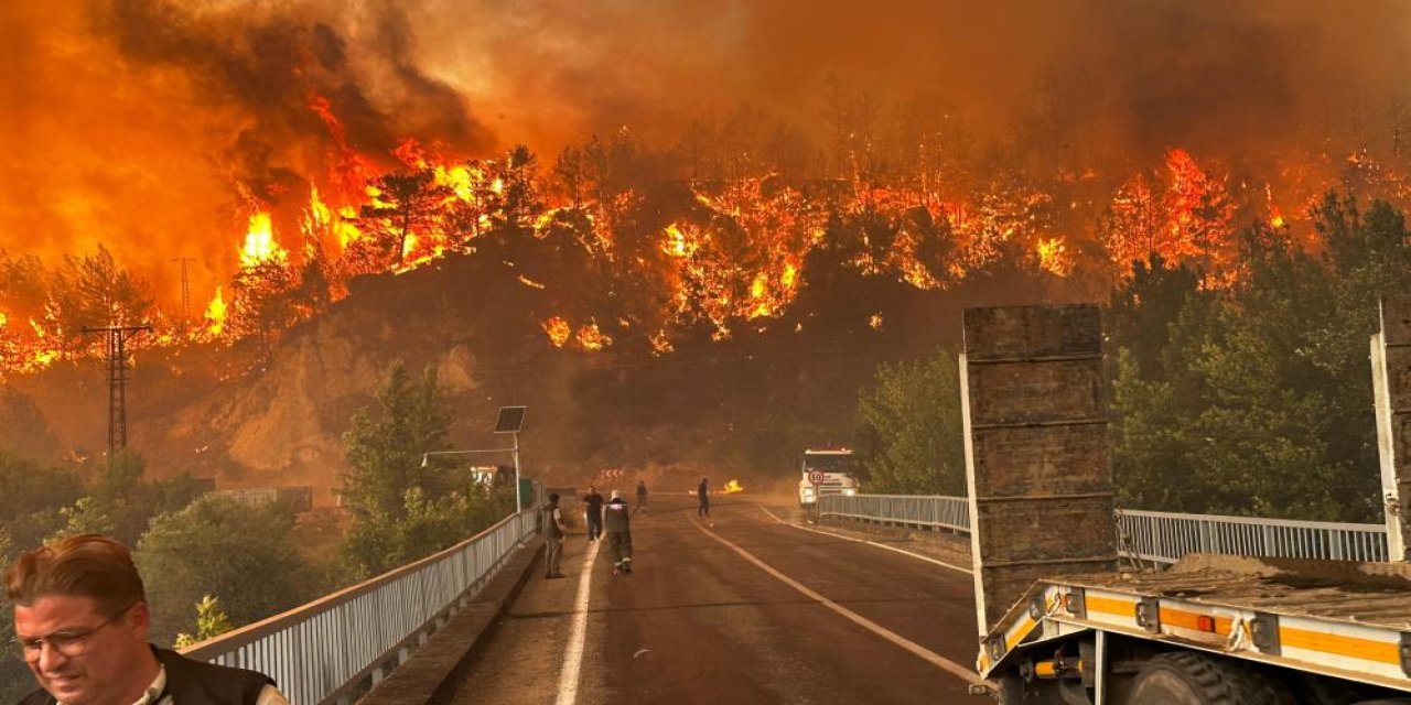 Karabük'te orman yangınında korkutan manzaralar