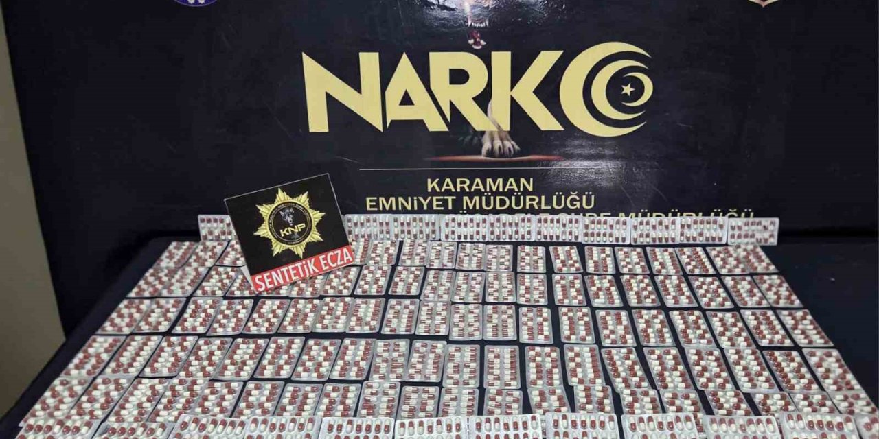 Karaman’da çok sayıda uyuşturucu hap ele geçirildi