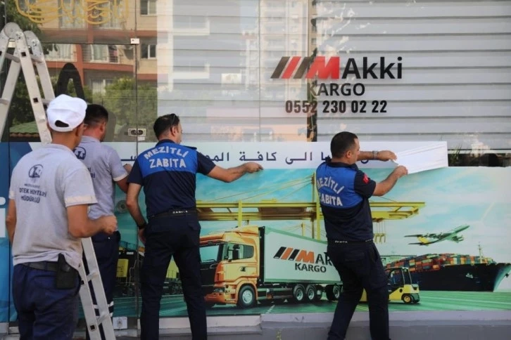 Mezitli Belediyesi, ilçe genelinde Türkçe tabela denetimi yaptı