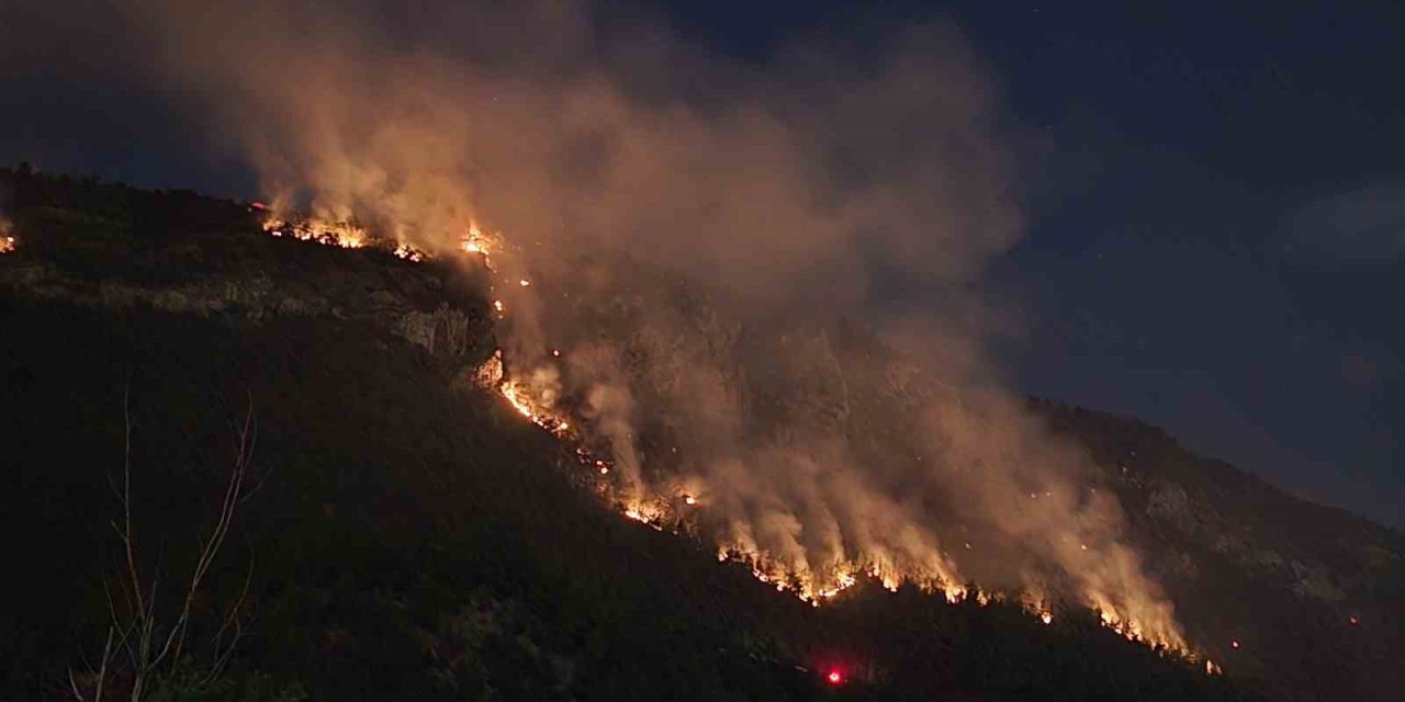 Orman yangınında 9 saat geride kaldı