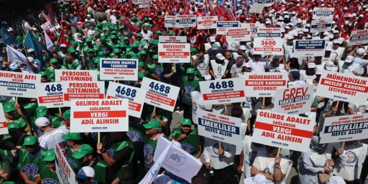 Kamu görevlilerinden iş bırakma eylemi