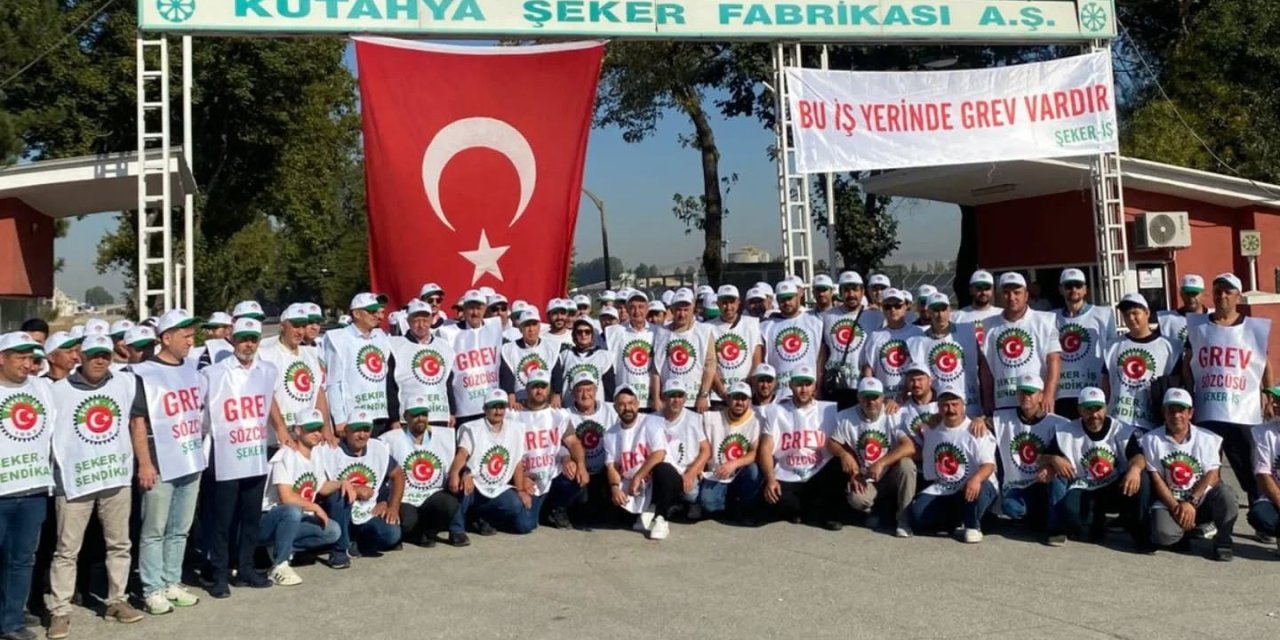 Kütahya Şeker Fabrikası işçileri greve başladı