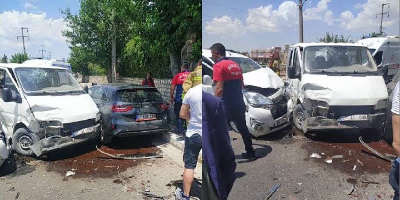 Mardin’de zincirleme kaza: 9 yaralı