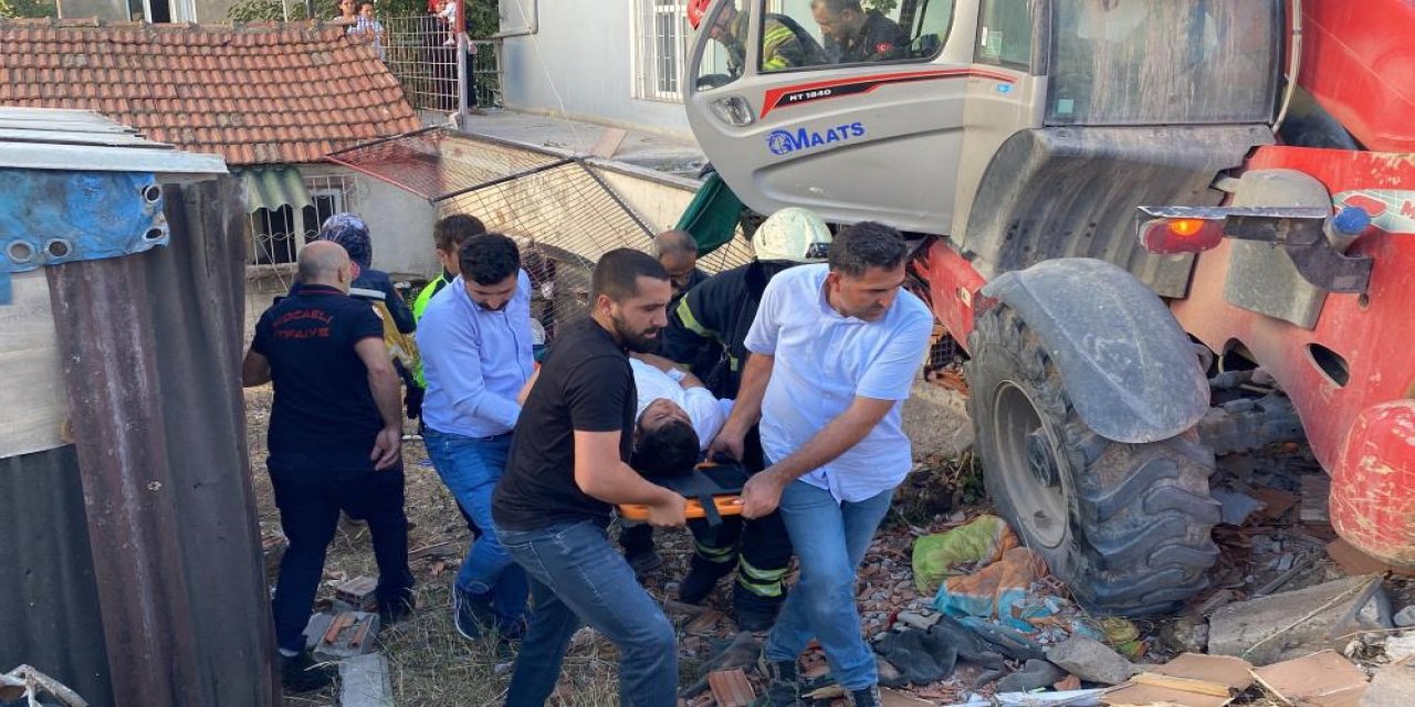 İş makinesi dehşeti 2'si çocuk 4 yaralı