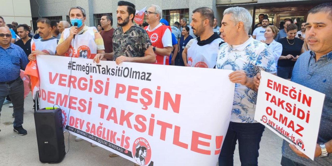 Çukurova Üniversitesi Balcalı Hastanesi'nde iş bırakma eylemi