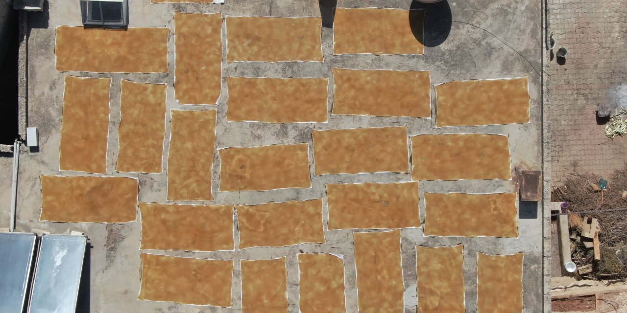 Gaziantep'te üzüm pekmezi pestil, sofralara lezzet katıyor