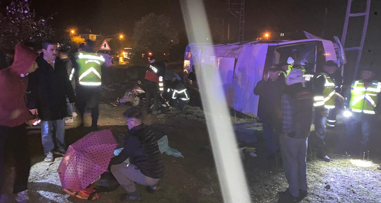 Tur midibüsü devrildi, çok sayıda yaralı var